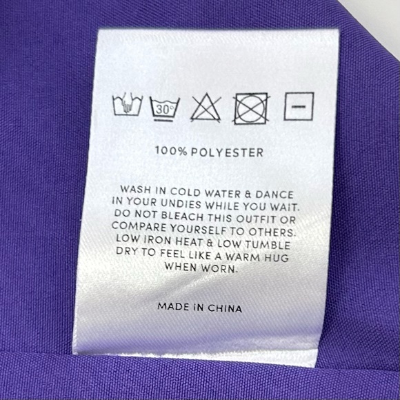 NWT Peppermayo My Favourite Part Blouse Purple Long Sleeve Ruffle Tie Top S - Picture 11 of 12